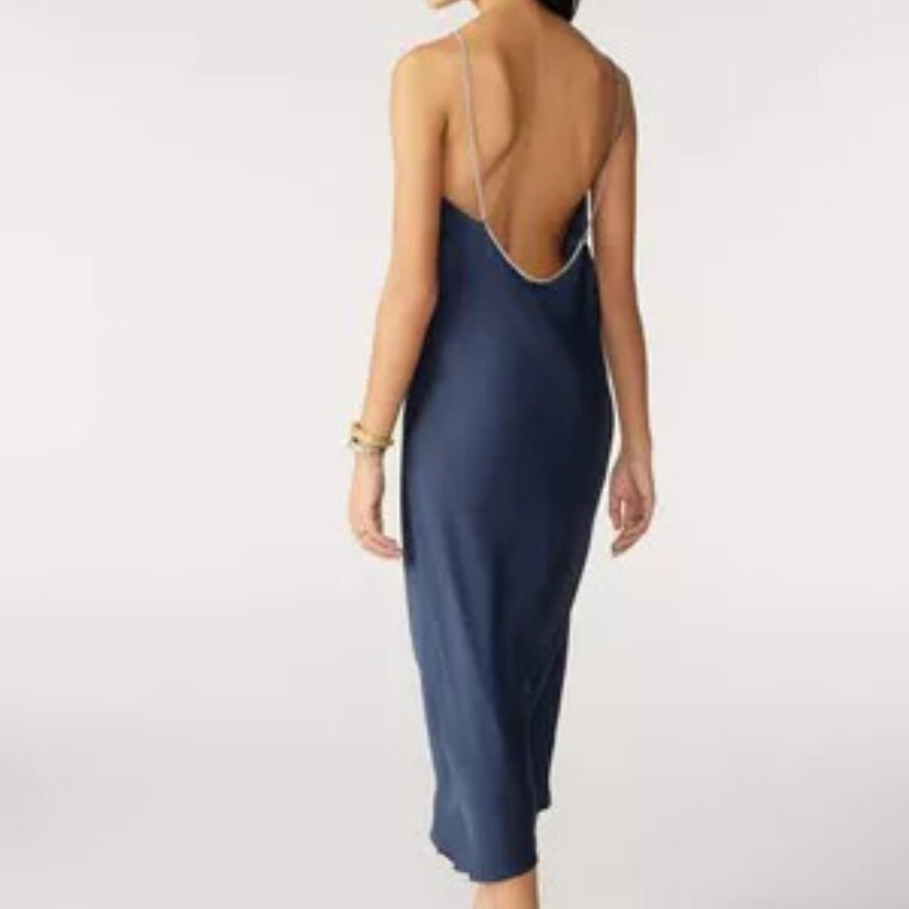ba&sh Canel Slip Dress in Navy, Size Medium